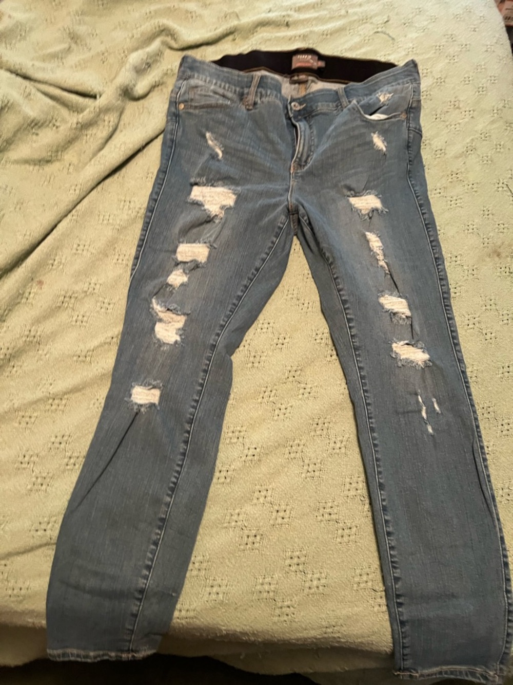 torrid Ripped Skinny Jeans in Blue